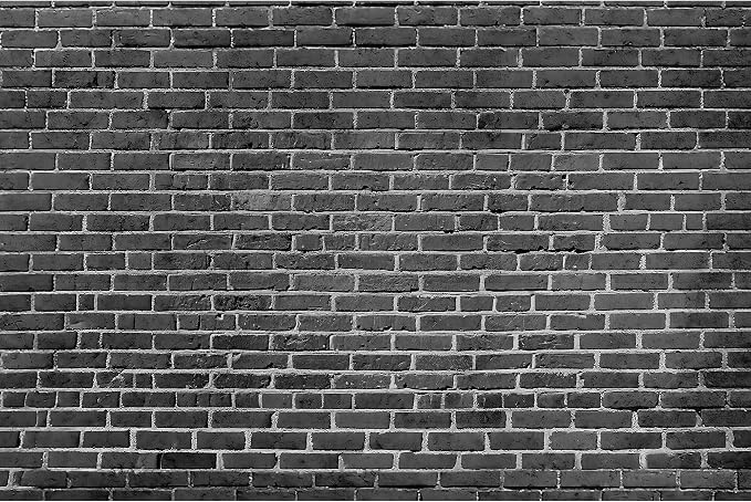 7x5 Ft Brick Wall Party Backdrop Fabric Black Brick Sign Photo Backdrops | Background for Halloween Party Wedding Graduation Home Decoration Photo Booth Prop Banner - Image 2