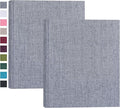Mublalbum 2 Pack Small 8x10 Photo Album, 52 Pockets, Linen Cover,Gray | Linen Cover, Portable Mini Picture Book, Holds 52 Vertical Pockets for Artwork Postcards, Picture Storage by Mublalbum