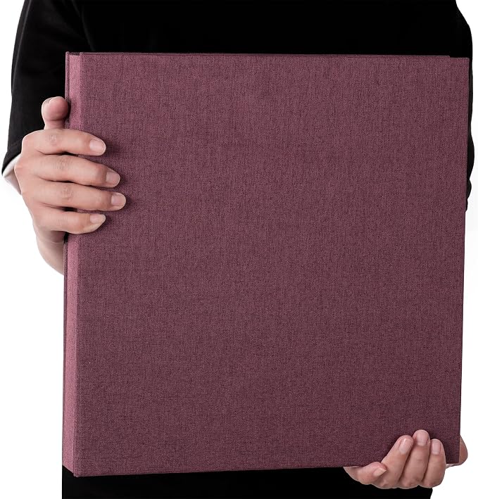 Super Large Photo Album Self Adhesive Scrapbook Album for 4×6 5×7 8×10 10×12 or Bigger Pictures DIY Magnetic Linen Cover Album 80Sheets/160Pages DIY Photo Album(Purple) - Image 5