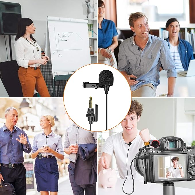 COMICA CVM-SM-O1 Lavalier Lapel Microphone, Omnidirectional TRS Clip-on Condenser Mic Compatible with DSLR Camera BoomX-D/Sennheiser and Other Wireless Transmitter,Lav Mic for Video Recording - Image 5