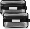Aliceset 2 Pcs Tactical Pouch Admin Pouch Tactical Bag Insert Panel Organizer with Writable Patches, Molle Panel Accessories Utility Storage Pocket Accessories(Black, White,Classic Style) by Aliceset