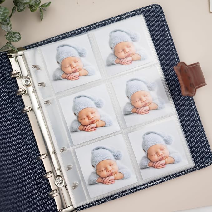 Photo Album For 2X6 Photo Booth Slip In Strips And 4X6 Pictures - 6 Ring Notebook Binder With 20 2 By 6 Sleeves - Fits 80 Photobooth Prints (PHOTO SLEEVES, 2X2) - Image 4