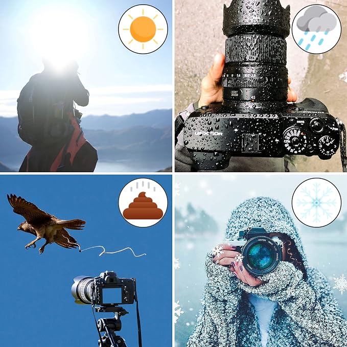 Hot Shoe Umbrella, Protects Camera from Rain, Bird, Sunlight, Snow - Image 2