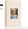 Aevdor 4x6 Photo Album, Holds 300 Photos, Linen Cover with Window, Beige | Linen Hardcover, Slip-In Pockets, Acid-Free & PVC-Free, Store Wedding Baby Vacation Memories by Aevdor