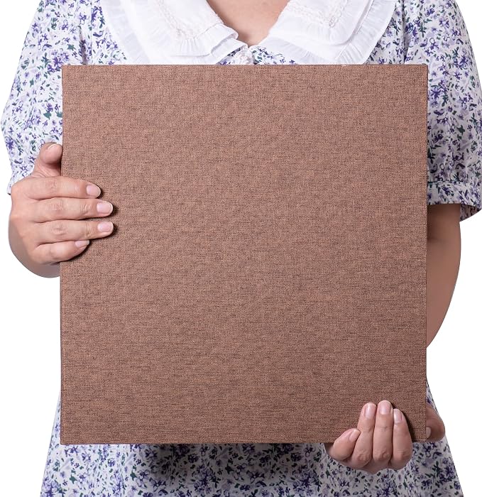 Large Photo Album Self Adhesive 4x6 5x7 3x5 8.5x11 Scrapbook Magnetic Album DIY Scrap Book Length 13 x Width 12.8 (Inches) 120 Sticky Pages Linen Cover DIY Photo Album (Brown) - Image 6
