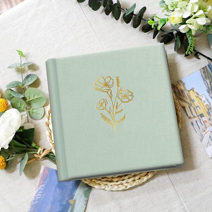 Holoary Photo Album 4x6 200 Photos, 200 Pockets 4”x6” Picture Album, Linen Fabric Cover Big Picture Book for Photos with Writing Area, 4x6 Photo Albums for Family Weddings Travel Memories(Sage) - Image 6