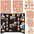 Glenmal 14 Sheets Graduation Photo Display Board Sticker Class of 2026 Pink Gold Picture Display Stickers Accessories for 2026 Grad Party College Board Photo Frame Decor (12x10inch, 8.3x8.3inch) by Glenmal