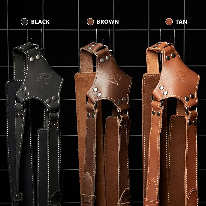 Padwa Lifestyle Dark Brown Dual Camera Harness for Two Cameras - Wide Strap with Thick Shoulder Padded,Full Grain Leather Double Harness,Multi Camera Gear for DSLR Strap for Photographers - Image 7