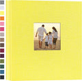 potricher Photo Album 4x6 Pictures, 1000 Pockets, Linen Cover, Yellow | Linen Cover, Front Window, Large Capacity 4x6 Picture Albums, Photo Book for Family, Wedding, Anniversary, Baby, Keepsake by potricher