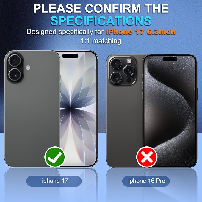 Suoman 2-Pack for iPhone 17 Camera Lens Protector, [CD Lines] [Strong-Adhesion] Metal Texture Style Tempered Glass Camera Lens Cover [with Auto Alignment Tool Kit] -Black - Image 2