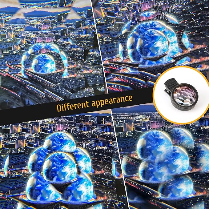 Kaleidoscope Prism Lens for iPhone & Android – Clip-On Multi Refraction Filter Lens for Mobile Photography, K9 Optical Glass Creative Phone Camera Attachment - Image 5