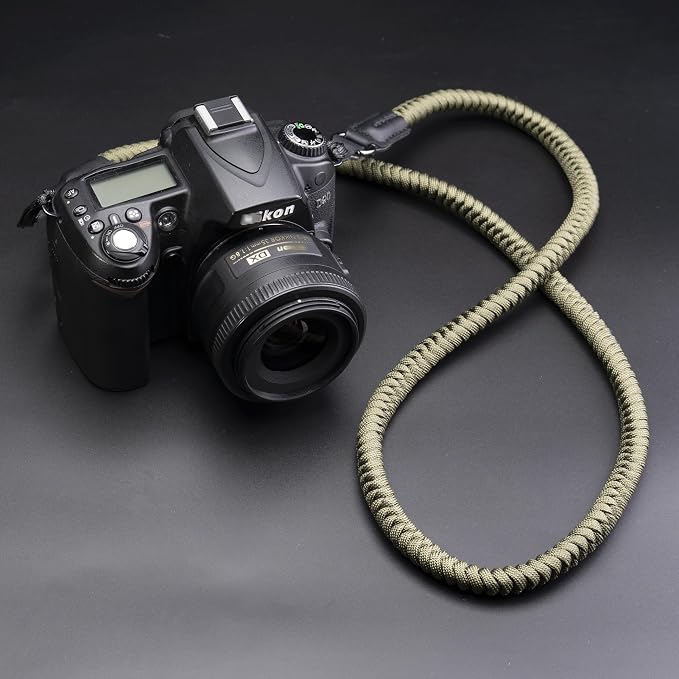 VKO Camera Strap,Quick Release Camera Shoulder Strap | Paracord Woven Portable Camera Neck Strap, for SLR DSLR Digital Mirrorless Camera(Green) - Image 8