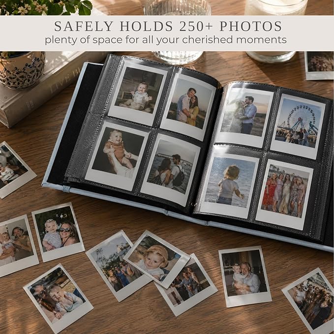 Beautiful Polaroid Photo Album for 2x3" Photos - Holds 240 Pictures | Safely Stores 240 Pictures of Unique Memories - The Perfect Instax Mini Compatible Book for Trading Collection Cards - Image 5