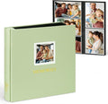 Vienrose Photo Album 4x6 600 Photos Cover Window Green | Gold Foil Spine, Fabric Cover, Wedding Album, Family Baby Travel, Memory Book by Vienrose