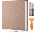 Large Photo Album Self Adhesive Scrapbook Album for 4×6 8×10 Pictures DIY Magnetic Linen Cover Album 60 Pages for Family Wedding Gifts with Metal Pen and Plastic Board by HenPisen