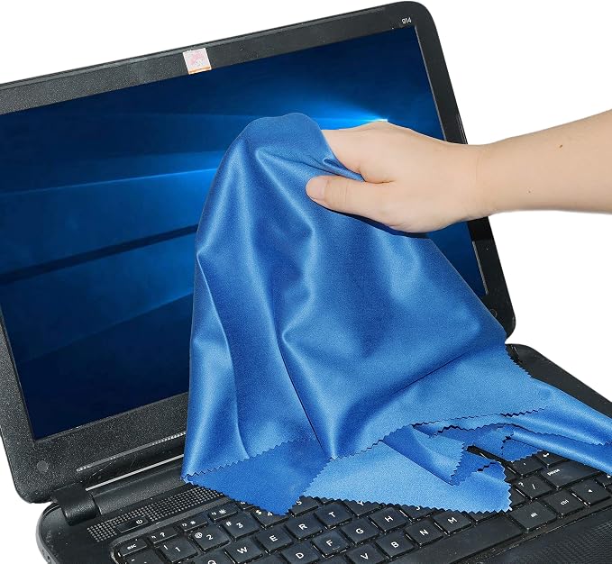 Eco-Fused Microfiber Cleaning Cloth - 16x16 Inch Microfiber Cloth - Pack of 4 Large Cleaning Cloths - Microfiber Cleaning Cloth for Electronics and Monitors - Image 3