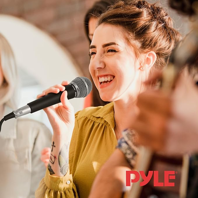 Pyle Professional Dynamic Microphone - 2-Pack Unidirectional Handheld Mic with Built-in Pop Filter, High Signal Output, 15 ft. XLR Audio Cable, Ideal for Stage, Karaoke & Studio Performances - Image 6