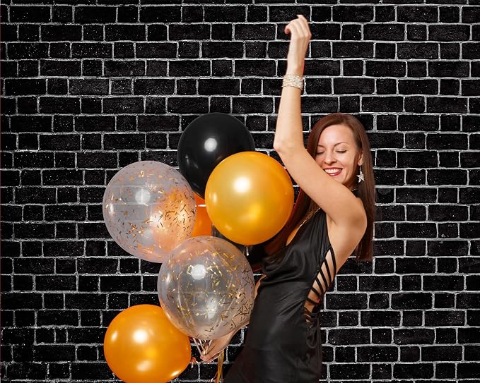 10 x 8ft Black Brick Wall Backdrop Fabric Brick Photo Background | Large Polyester Brick Backdrop Cover for Photoshoot Home Fireplace Decoration, Newborn Birthday Party Decor - Image 3