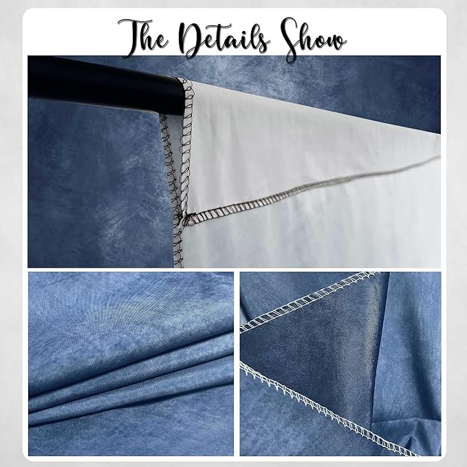 Abstract Photography Backdrop for Photoshoot 8x10ft,Blue,No Stand | Professional,Polyester Fabric,Roller Pocket on Top,Vintage Portrait Photo Props Booth Background,Photoshoot Studio - Image 6