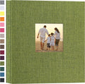 potricher Photo Album 4x6 Pictures, 1000 Pockets, Linen Cover, Green | Linen Cover, Front Window, Large Capacity 4x6 Picture Albums, Photo Book for Family, Wedding, Anniversary, Baby, Keepsake by potricher