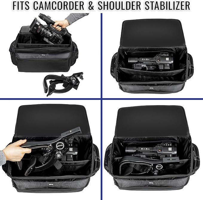 Ultimax’s Extra Large, Water-Resistant Gadget Bag Compatible With Camcorders and Accessories for Panasonic AG-AC160, AC30, AC90A, AC130A, AF100, HVX200, UX90, UX, 180HC-X1000, HC-X1, And More - Image 2