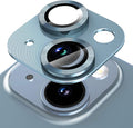 Suoman for iPhone 14 6.1 inch/iPhone 14 Plus 6.7 inch Camera Lens Protector, 9H Tempered Glass Film, [Does not Affect Night Shots] Metal Lens Protective Cover- Blue by Suoman
