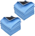 Microfiber Cleaning Cloths - 10 Pack - 6.6 x 6.2" - Double-sided Cleaning Cloths - Microfiber and Suede Cloth for Smartphones, LCD TV, Tablets, Laptop Screens, Camera Lenses and Other Surfaces by Eco-Fused