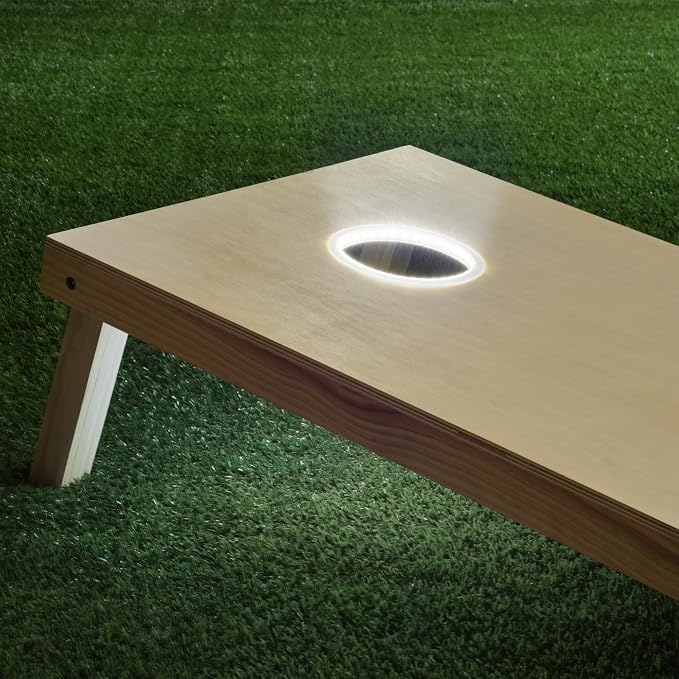 GoSports Cornhole Light Up LED Ring Kit 2pc Set - Red, White or Blue - Compatible with All Cornhole Games - Image 2