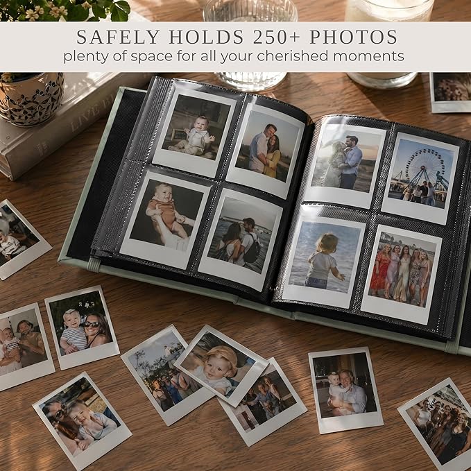 Beautiful Polaroid Photo Album for 2x3" Photos - Holds 240 Pictures | Safely Stores 240 Pictures of Unique Memories - The Perfect Instax Mini Compatible Book for Trading Collection Cards - Image 5