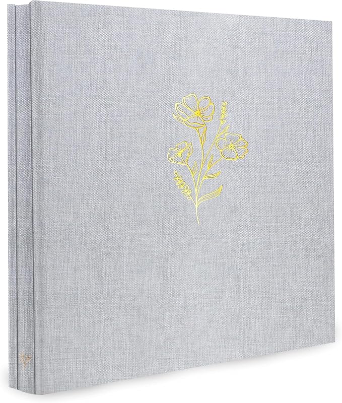 Holoary Photo Album 4x6 500 Photos 5 Pictures Per Page, 500 Pockets 4”x6” Picture Album, Linen Fabric Cover Big Picture Book for Photos, 4x6 Photo Albums for Family Weddings Travel Memories(Grey) by Holoary