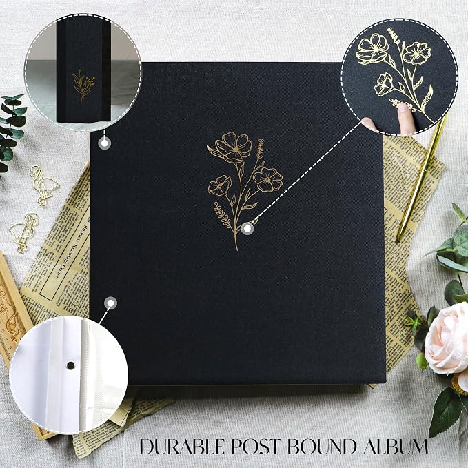 Holoary Photo Album 4x6 500 Photos 5 Pictures Per Page, 500 Pockets 4”x6” Picture Album, Linen Fabric Cover Big Picture Book for Photos, 4x6 Photo Albums for Family Weddings Travel Memories(Black) - Image 4