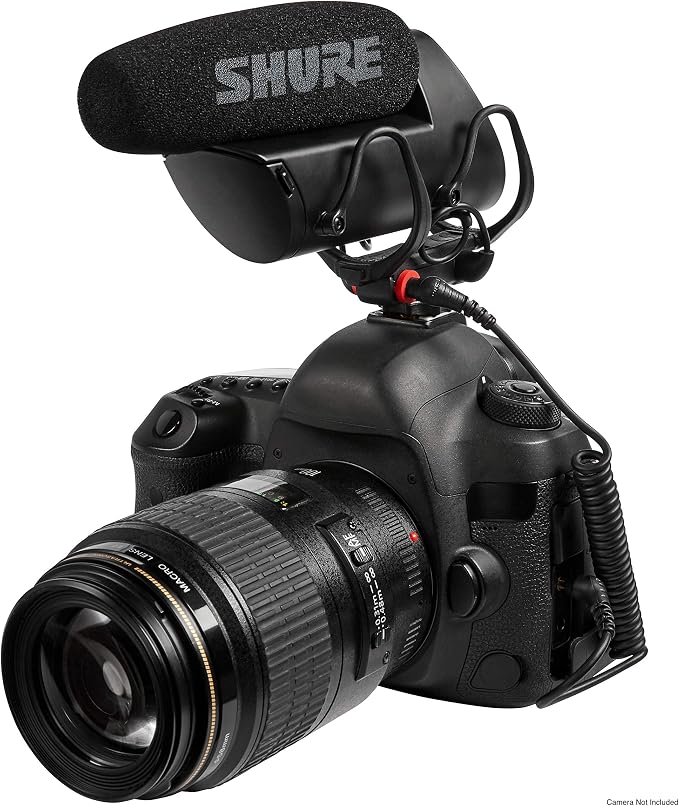 Shure VP83F LensHopper Camera-Mounted Condenser Shotgun Microphone with Integrated Digital Flash Recording - Windscreen, Superior RF Immunity, Backlit LCD, 5-Position Joystick, Rycote Lyre Shock Mount - Image 3