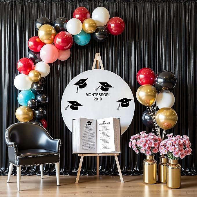 Outpain Thick 10 ft x 10 ft Black Sequin Backdrop Curtain for Parties, Wrinkle Free Glitter Photo Backdrop Drapes 2 Panels 5x10ft Black Back Drop Cloth for Wedding Christmas Photography Background - Image 7