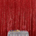 Poise3EHome Red Sequin Backdrop,7FT x 7FT Sequin Photography Backdrop Curtain for Party Decoration by Poise3EHome