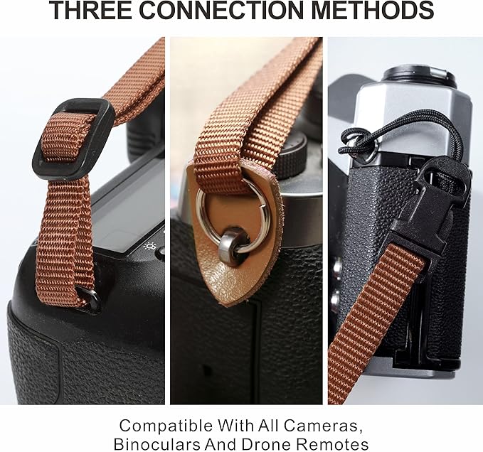 Padwa Lifestyle Corduroy Camera Strap - 2" Double Layer Full Grain Cowhide Leather Head Camera Straps for Photographers, Unique Soft Corduroy Fabric with Quick Release fits all Cameras -Black - Image 6