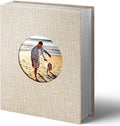 Vienrose Photo Album 4x6 Photos 100 Pockets Linen Cover Slip-in Photo Book with Round Window for Wedding, Vacation Memories, Personalized Picture Organizer, Beige by Vienrose