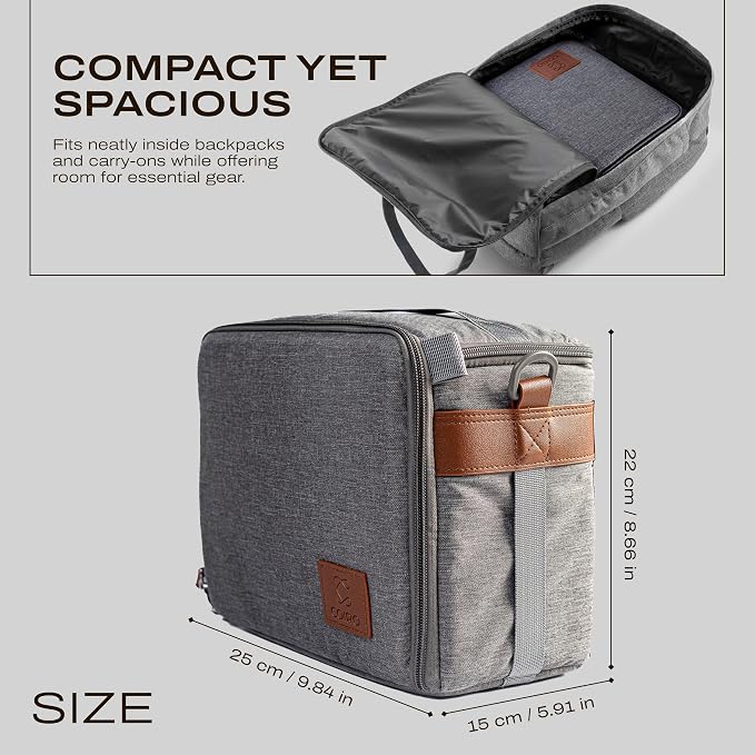 Camera Bag for Digital DSLR SLR, Protection, Waterproof Mirrorless Small Camera Bag, Camera Lens Case, Travel Organizer Camera Insert for Backpack, Gray Color - Image 4