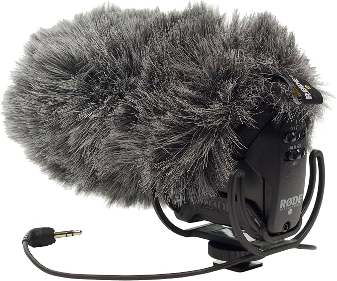 Rode VideoMic Pro+ On-Camera Shotgun Microphone Bundle with DeadCat VMP+ Artificial Fur Wind Shield — Safety Channel Supercardioid Camera-Mount Mic for Filmmaking, Vlogging, Documentary, Weddings - Image 9