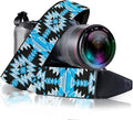 Art Tribute Camera Strap - Shoulder, Crossbody & Neck Camera Strap for Photographers, Fits All Cameras, Canon Nikon Sony Fujifilm, Padded Strap W/Quick Release, Embroidered Cotton & Leather Ends by ArtTribute