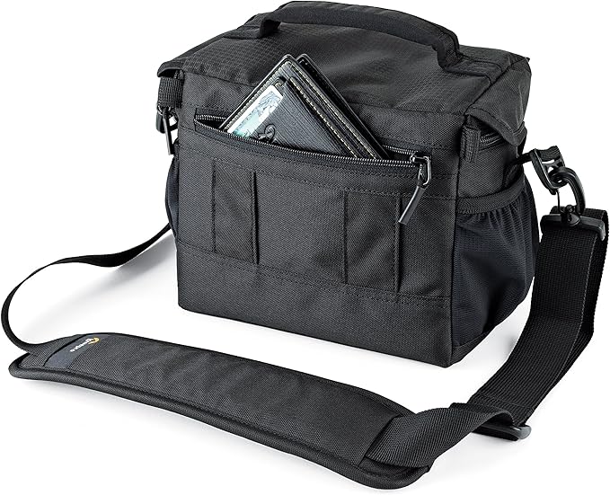 Lowepro LP37119, Nova 160 AW II Camera Bag, Customizable, Portable, Fits DSLR with 17-85 mm Attached Lens, Compact Drone, 1-2 Additional Lenses, Flash, Black - Image 5