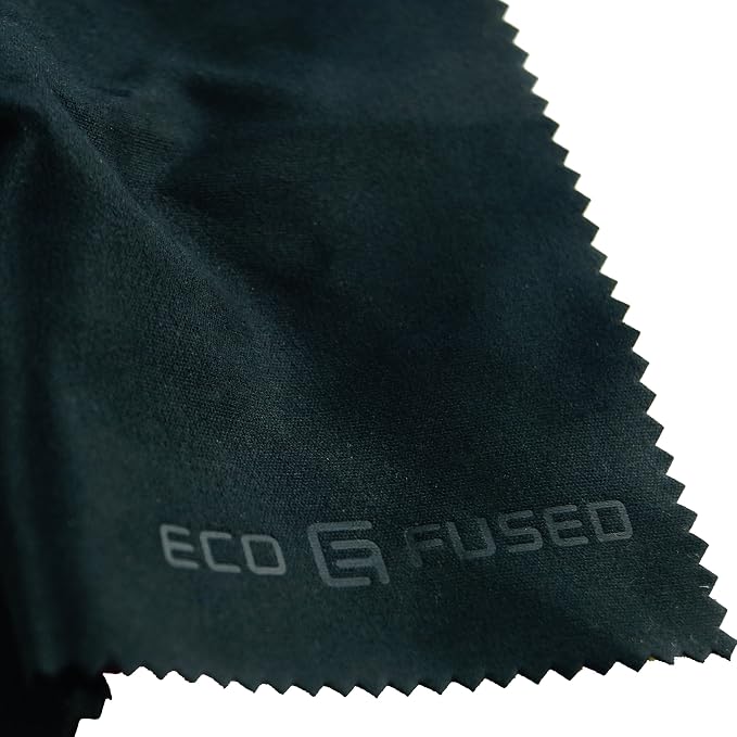 Eco-Fused Blue/Black Microfiber Cloth - 6x7 Inch - 12 Pack - Glasses & Lens Cleaning - Image 8