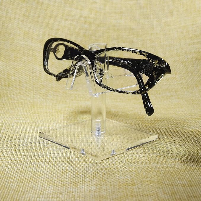 MOOCA 3-Piece Acrylic Eyewear Riser Display Stand for Sunglasses | Eyewear rack with oversized supports displays large sunglasses and eyeglasses for show,store,home and easy assemble.' - Image 4