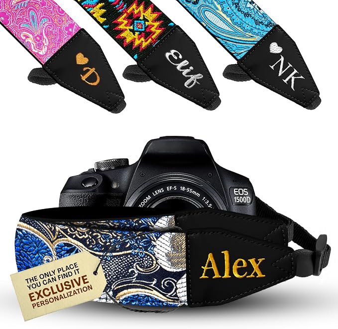 Art Tribute Custom Camera Strap Indian Ocean - Add Your Text and We Make It Especially For You Get Your Own Personalized Gift Camera Strap, No Shipping Cost! by ArtTribute