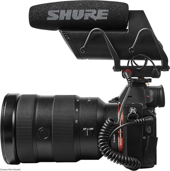 Shure VP83F LensHopper Camera-Mounted Condenser Shotgun Microphone with Integrated Digital Flash Recording - Windscreen, Superior RF Immunity, Backlit LCD, 5-Position Joystick, Rycote Lyre Shock Mount - Image 5