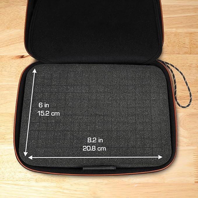 USA Gear Camera Field Monitor Case - 8 Inch Portable Camera Monitor with Customizable Foam Interior Fits NEEWER F700, FEELWORLD S55 V3, FEELWORLD F5, VILTROX DC-550, Foldable Sunshade Hood, & more - Image 4