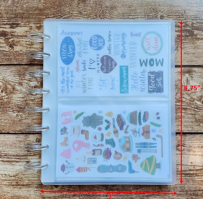Disc Bound Sticker Storage and Photo Album with Double Sided 4x6 Pockets, Sticker Book, Sticker Album, Sticker Collection, Sticker Organizer - Image 3