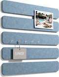 Fluxynara 13" x 2" Felt Wall Panels, Dusty Blue | 5-Pack Includes 35 Push Pins and Adhesive Tabs for Photos, Notes and Decor in Bedroom Doors, Home Office or Studios by FLUXYNARA