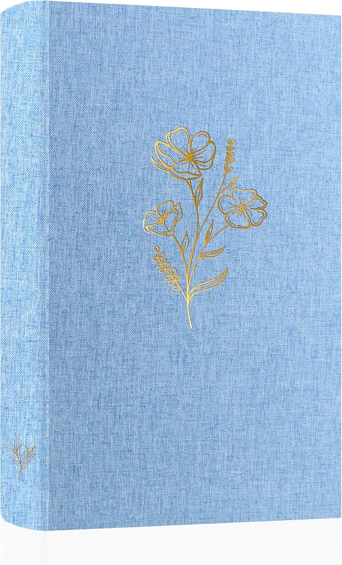 Holoary Photo Album 4x6 300 Photos, 300 Pockets 4”x6” Picture Album, Linen Fabric Cover Big Picture Book for Photos with Writing Area, 4x6 Photo Albums for Family Weddings Travel Memories(Blue) by Holoary