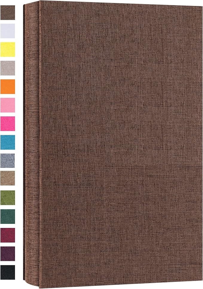 potricher Photo Album 4x6, 300 Pockets, Linen Cover, Brown | Small Capacity 4x6 Picture Albums with Horizontal Pockets, 4x6 Photo Book for Family, Wedding, Baby, Anniversary by potricher