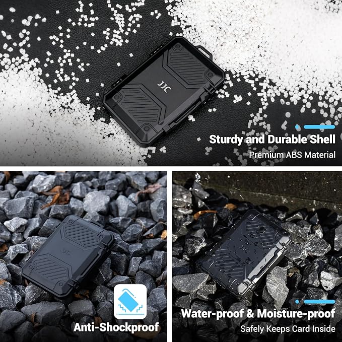 Small 18 Slots Memory Card Case for 8 SD 4 CFA 4 TF and 2 Nano SIM Cards, IP67 Waterproof Anti-Shock Anti-Dust, Compact Size & Portable SD SDHC SDXC CFexpress Type-A Card Holder Organizer Storage Box - Image 3